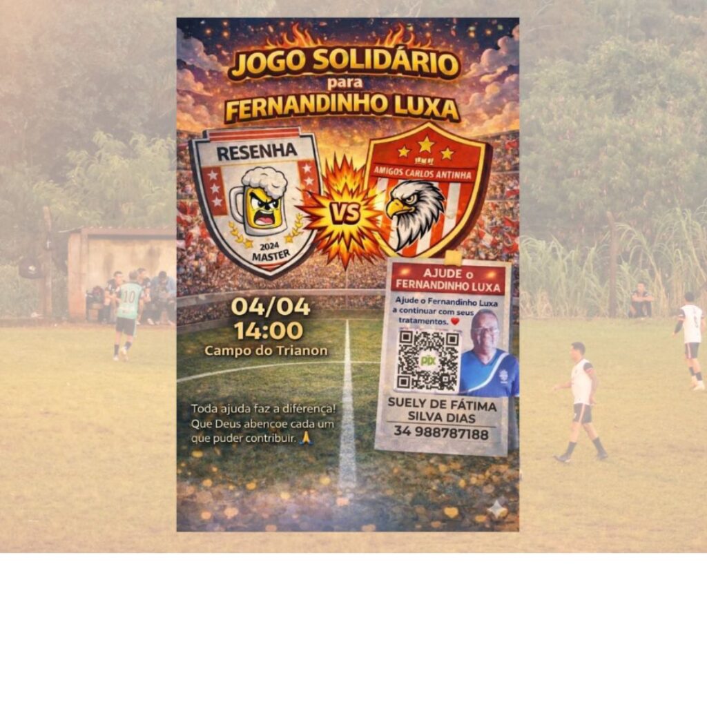 Jogo solidário em Araxá busca ajudar professor Fernandinho Luxa neste sábado (4)