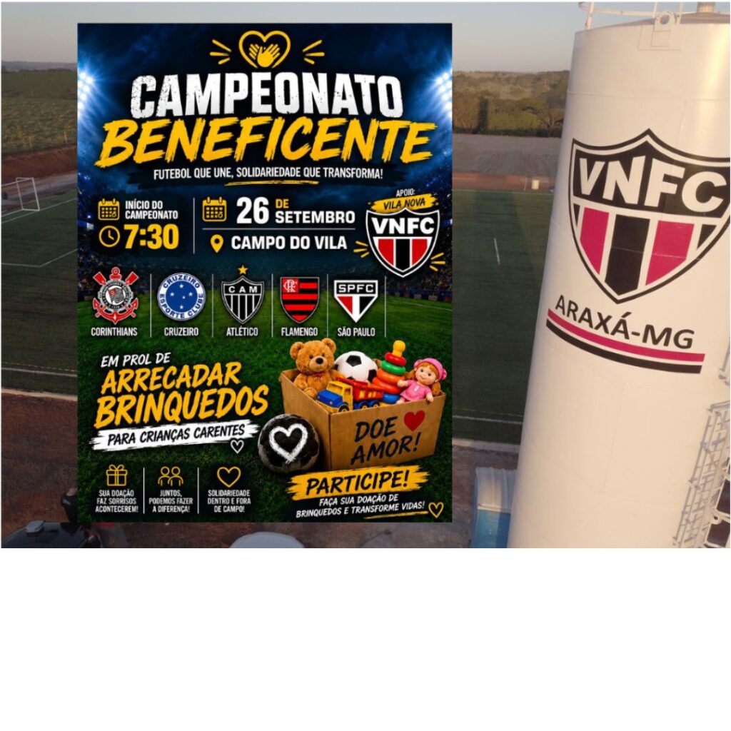 Campeonato Beneficente arrecada brinquedos neste sábado (26) para crianças carentes em Araxá